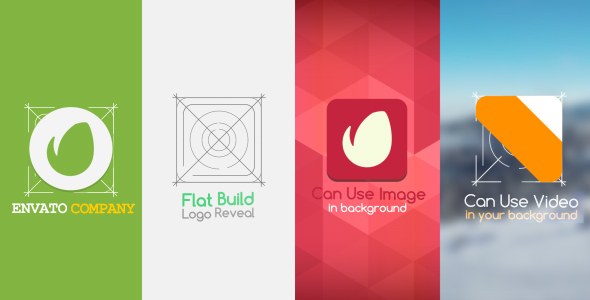 Videohive Flat Build Logo Reveal Logo Stings template preview