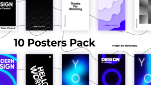 Videohive 10 Creative Typography Posters Pack | After Effects Titles template preview