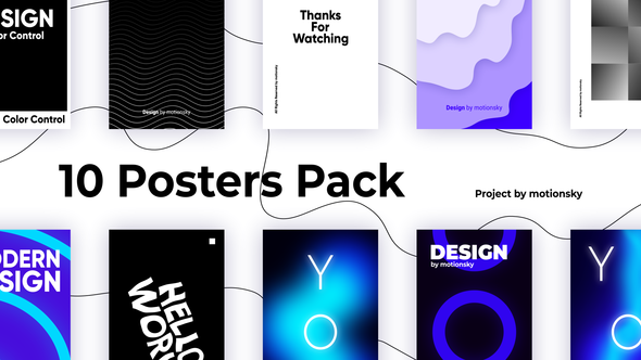 Videohive 10 Creative Typography Posters Pack | After Effects Titles template preview
