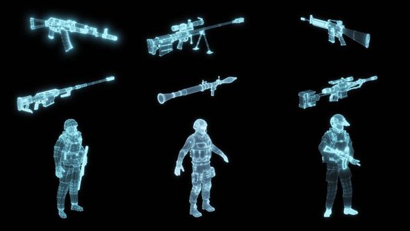 Videohive Military Elements HUD Pack v4 Elements template preview