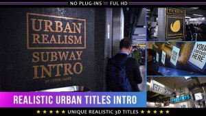 Videohive Realistic Urban 3D Titles Intro Openers template preview