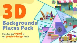 Videohive 3D Backgrounds and Places Pack for Animated Presentation Video Displays template preview