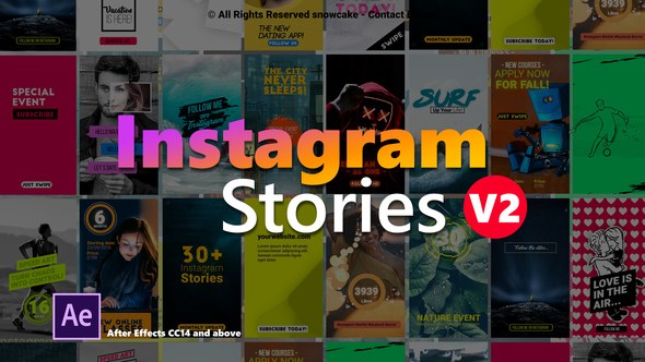Instagram Stories Video Displays template preview