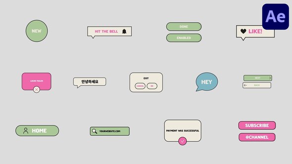 Videohive Gadget Interface Icons And Buttons for After Effects 53577819 Titles template preview