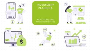 Videohive Investment Planning Animated Illustration | After Effects Elements template preview