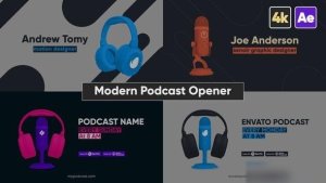 Videohive Modern Podcast Opener Openers template preview
