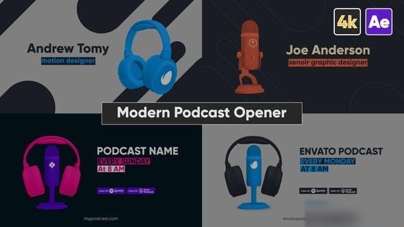 Videohive Modern Podcast Opener Openers template preview