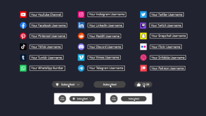 Videohive Glitch Social Media Animations Elements template preview