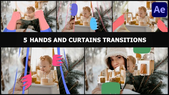 Videohive Hands And Curtain Backgrounds And Transitions | After Effects Elements template preview