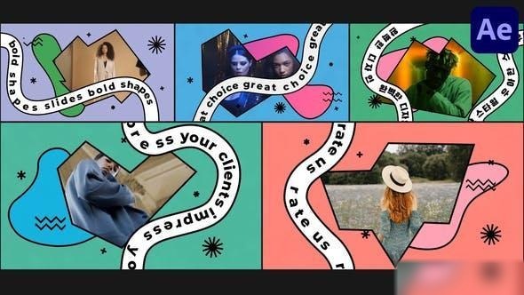 Videohive Bold Shapes Slides for After Effects 50344080 Openers template preview