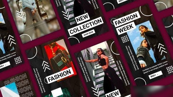 Videohive Fashion Week Instagram Story After Effects Template Elements template preview