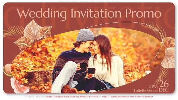 Videohive Wedding Invitation Promo Video Displays template preview