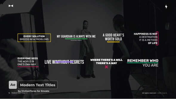 Videohive Modern Text Titles 2.0  AE Titles template preview