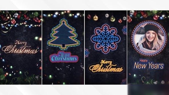 Videohive Christmas & New Year Social Media Stories Openers template preview