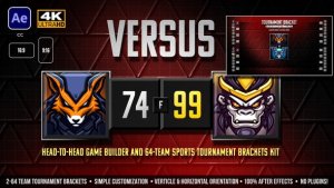 Videohive VERSUS Head-to-Head Team Matchups & Sports Tournament Bracket Kit Broadcast-packages template preview