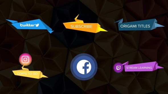 Videohive Origami Lower Thirds for After Effects Elements template preview