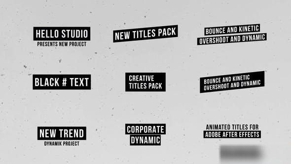 Videohive Box Titles | After Effects 51987555 Titles template preview