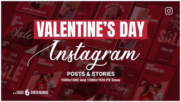 Videohive Valentine's Day Instagram Ad V107 Video Displays template preview