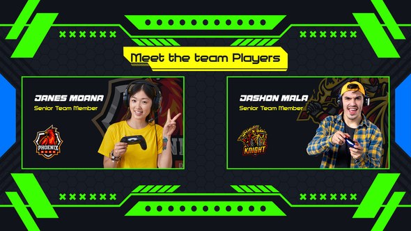 ESports Broadcast Slides Promo MOGRT Premiere Pro template preview