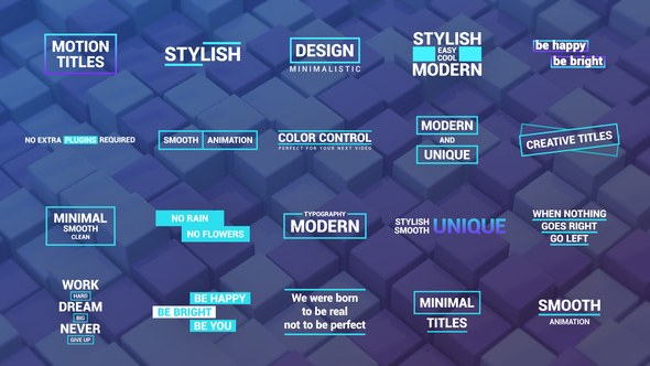 Videohive Clean Motion Titles Titles template preview