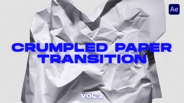 Videohive Crumpled Paper Transitions VOL.2. | After Effects Elements template preview