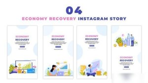 Videohive Investment Recovery Creative 2d Flat Character Instagram Story Elements template preview