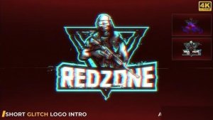 Videohive Short Glitch Logo Intro Logo Stings template preview