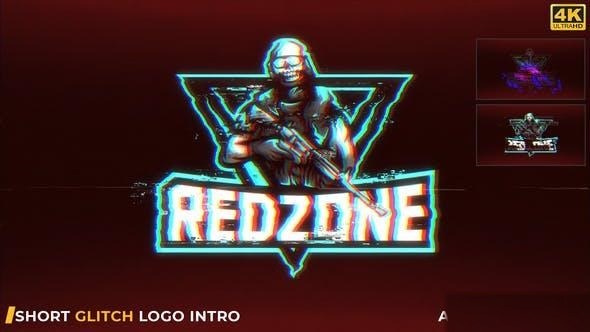 Videohive Short Glitch Logo Intro Logo Stings template preview