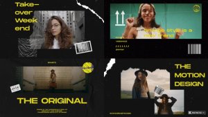 Videohive Grunge Slides Elements template preview