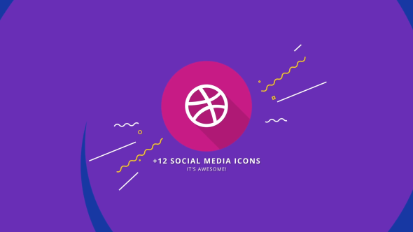 Flat Logo Intro Video Displays template preview