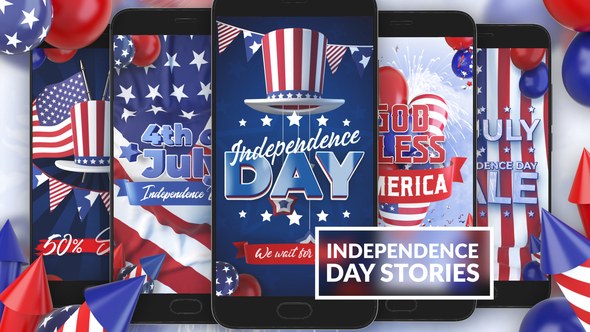 Videohive 4th Of July Instagram Stories Titles template preview