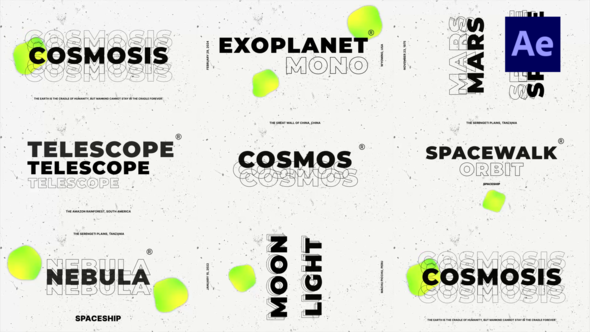 Videohive Cosmos White Titles Product Promo template preview