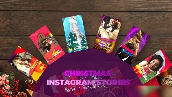Videohive Modern Christmas Instagram Stories Openers template preview
