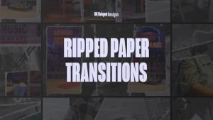 Videohive Ripped & Paper Transitions Elements template preview