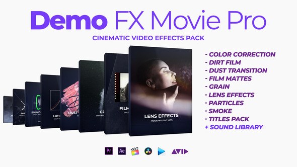 Videohive Demo FX Movie Pro cinematic effects Video Displays template preview