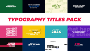 Videohive Typography Titles Pack / AE Titles template preview
