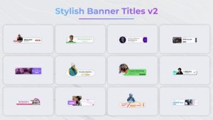 Videohive Stylish Banner Titles v2 Elements template preview