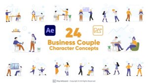 Videohive Business Couple Character Concepts For After Effects Elements template preview