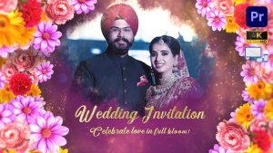 Indian Wedding Invitation Floral Slideshow Premiere Pro Premiere Pro template preview