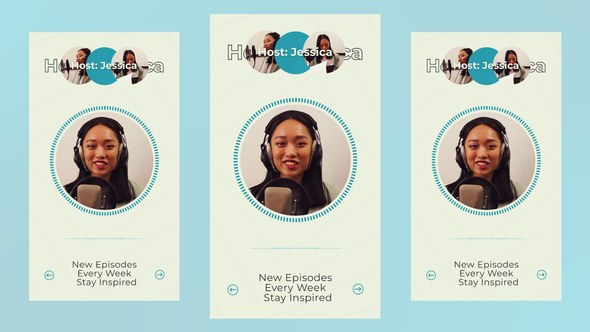 Videohive Podcast Minimal Vertical Slideshow Openers template preview