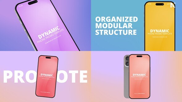 Videohive Colorful Dynamic Mobile Promo Product Promo template preview