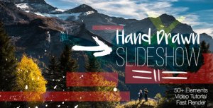 Hand Drawn Slideshow Video Displays template preview