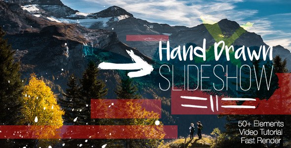Hand Drawn Slideshow Video Displays template preview