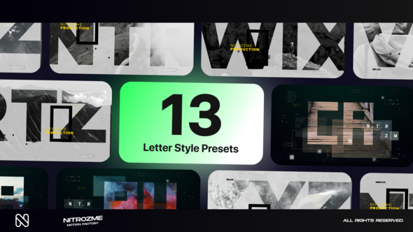 Videohive Letters Typography Vol. 02 Titles template preview