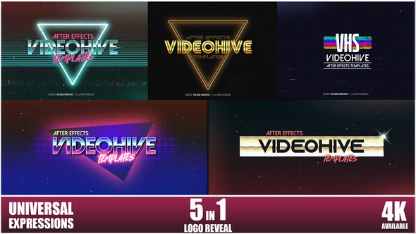 Videohive 80's Logo Reveal v2 Logo Stings template preview
