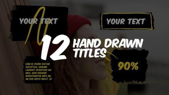 Videohive Hand Drawn Titles 39087677 Titles template preview