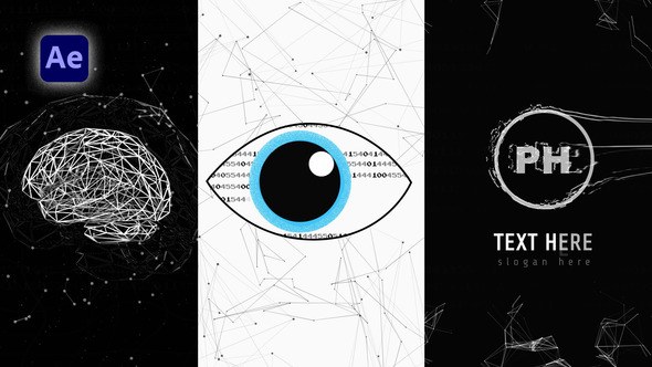 Videohive Ai Glitch Logo Reveal Logo Stings template preview