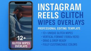 Videohive Instagram Reels Glitch Wipes Overlays Elements template preview