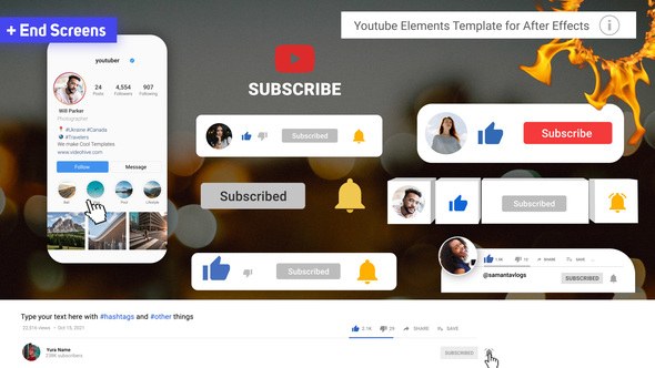 Videohive YouTube Subscribe 29082139 Broadcast-packages template preview