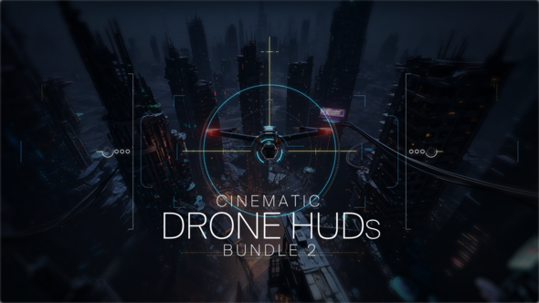 Videohive Drone Hud UIs - Bundle 2 Infographics template preview